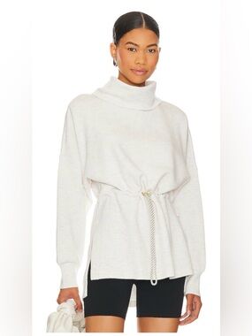 Varley Freya Sweatshirt Cream Drawstring Sweater